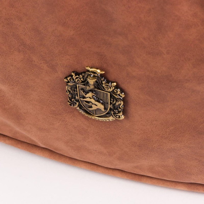 SAC A DOS CUIR BRUN CASUAL POUFSOUFFLE - POUFSOUFFLE