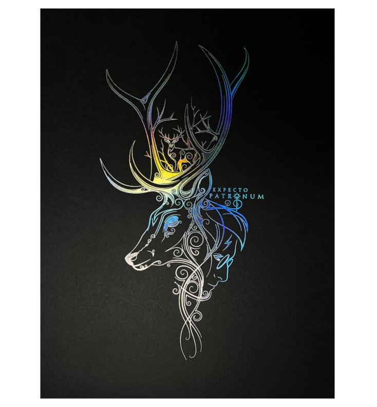 Artprint Patronus dorure à chaud - Harry Potter