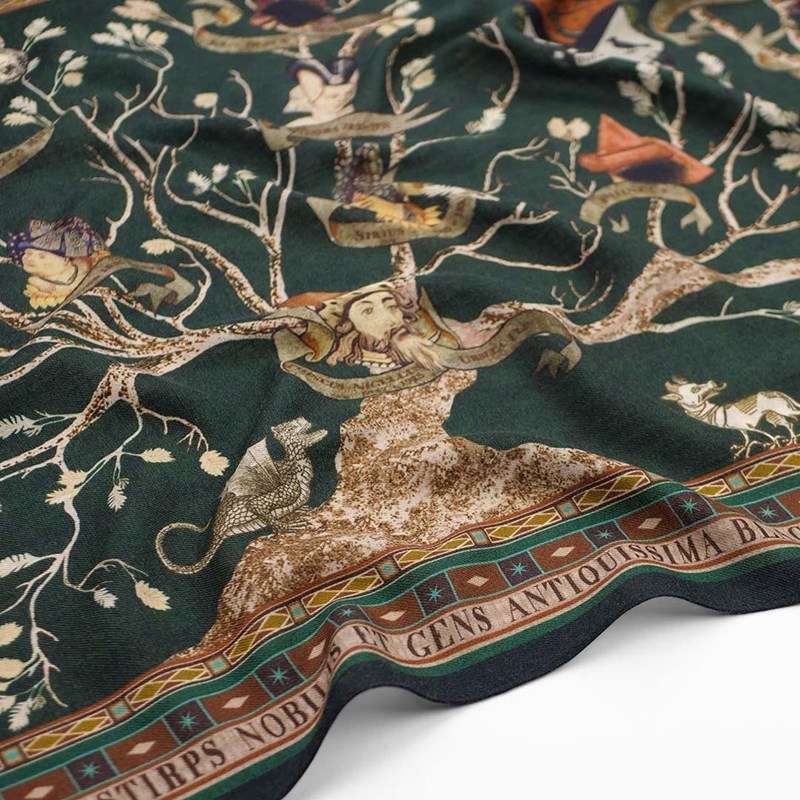 ECHARPE EN LAINE & SOIE 67x180 MALFROY - TAPISSERIE FAMILLE BLACK - HARRY POTTER