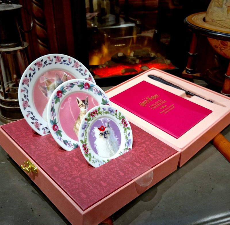 Coffret Dolores Ombrage assiettes et papeterie - Harry Potter