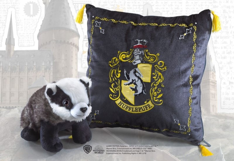 Coussin Poufsouffle et peluche - Noble Collection - Harry Potter
