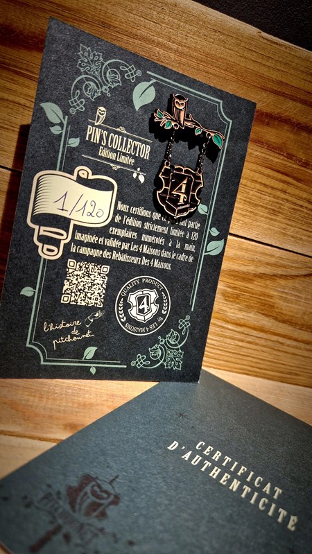 Pin's édition limitée "Pitchounet fait renaître Les 4 Maisons"