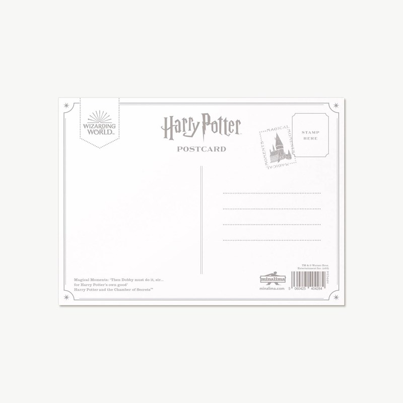 Carte postale Harry Potter par MinaLima - Dobby l'elfe libre