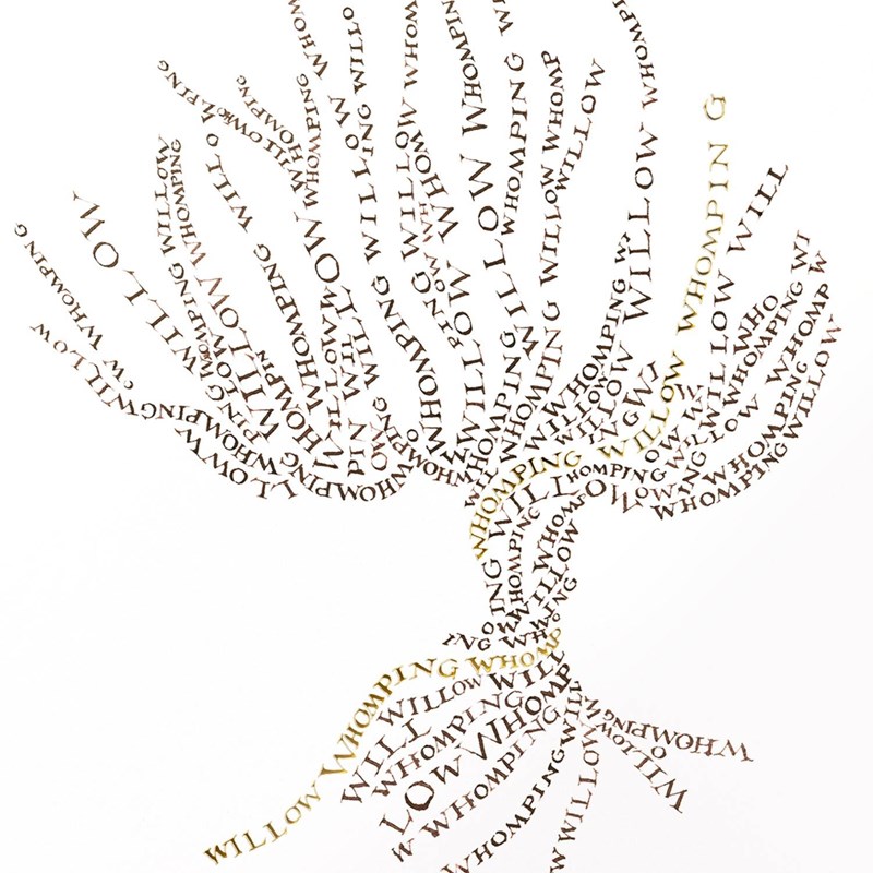 Carte postale Harry Potter par MinaLima - Le Saule Cogneur