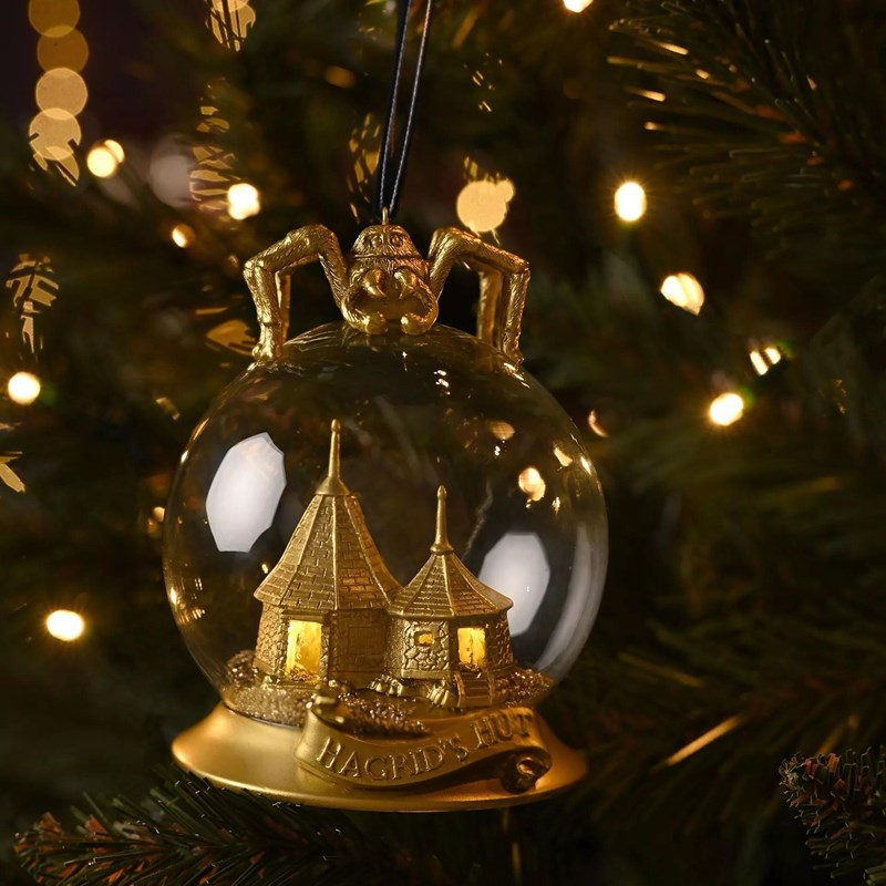 Boule de Noël Maison de Hagrid dorée - Harry Potter