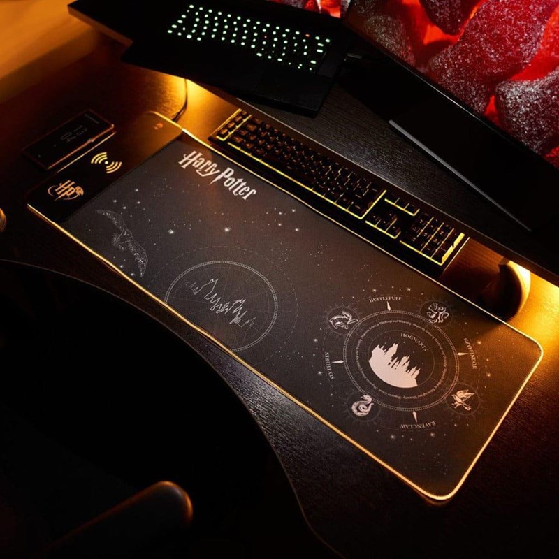 Tapis de souris lumineux avec chargeur mobile - Harry Potter