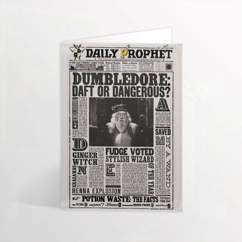 Carte de vœux lenticulaire - Dumbledore: Ridicule ou Dangereux?