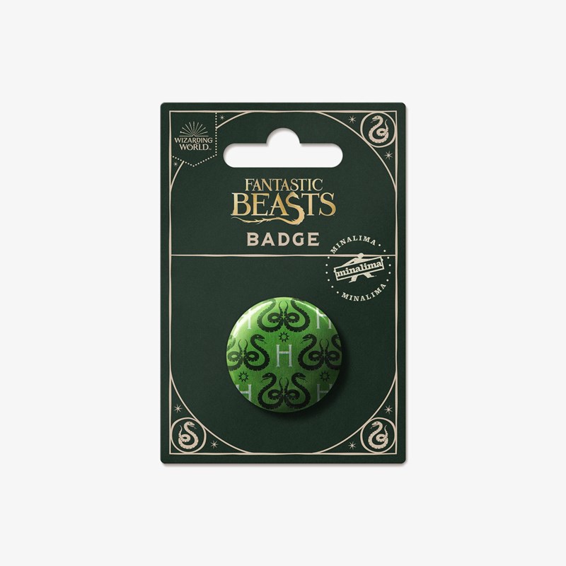 Badge motif Serpentard - Les Animaux Fantastiques