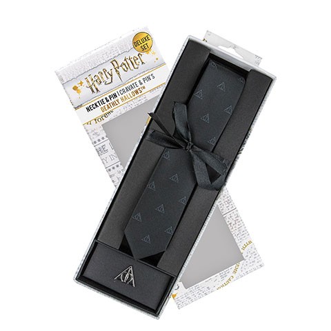 Cravate Reliques de la Mort et pin’s (deluxe) - Harry Potter