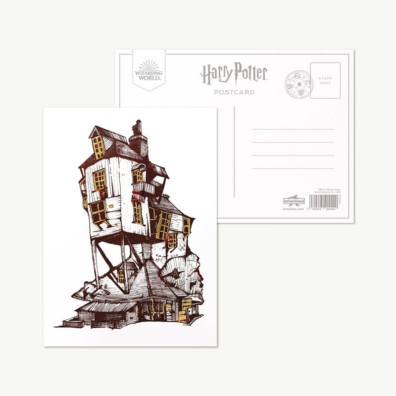 Carte postale Harry Potter par MinaLima - Le Terrier
