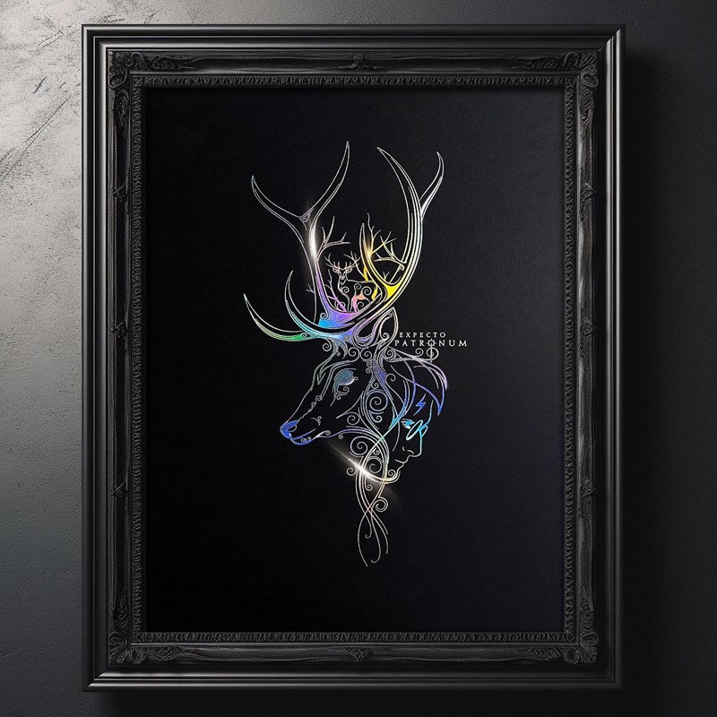 Artprint Patronus dorure à chaud - Harry Potter