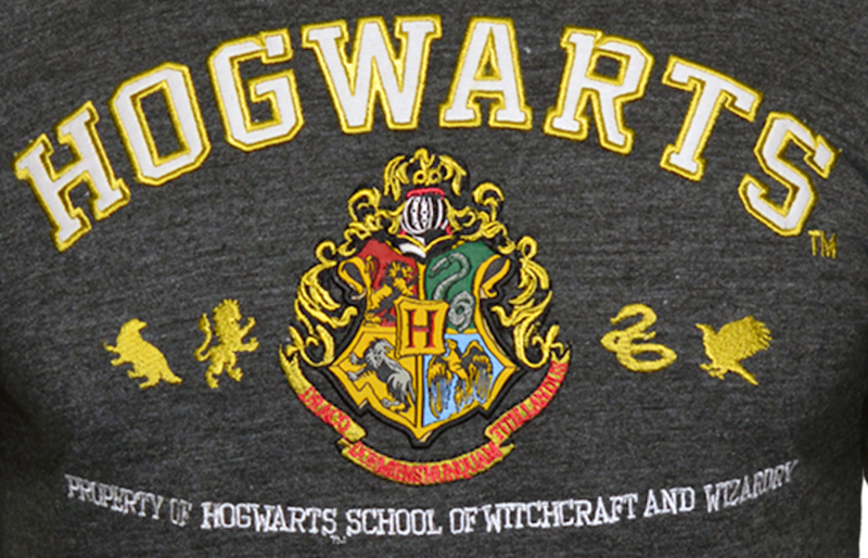 T-shirt brodé Hogwarts (Poudlard) unisexe