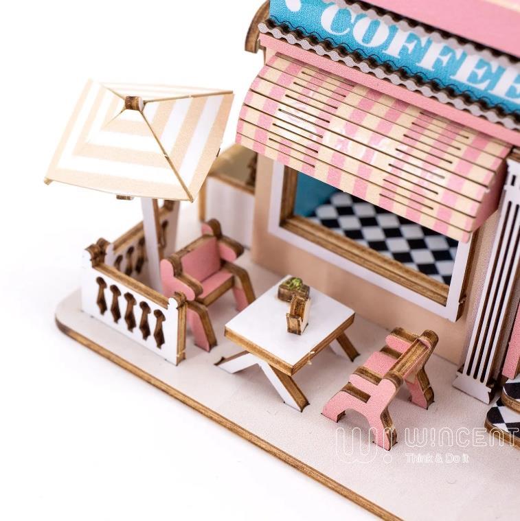 Puzzle 3D en bois British Coffee Shop