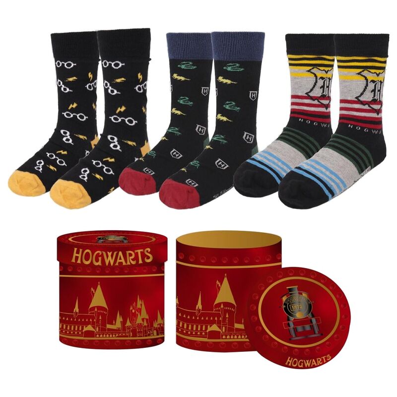 Coffret 3 paires chaussettes Harry Potter taille unique