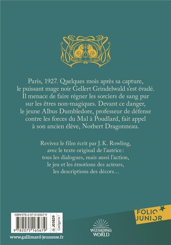 Les Animaux Fantastiques 2 - Les Crimes de Grindelwald - Texte du Film (poche)