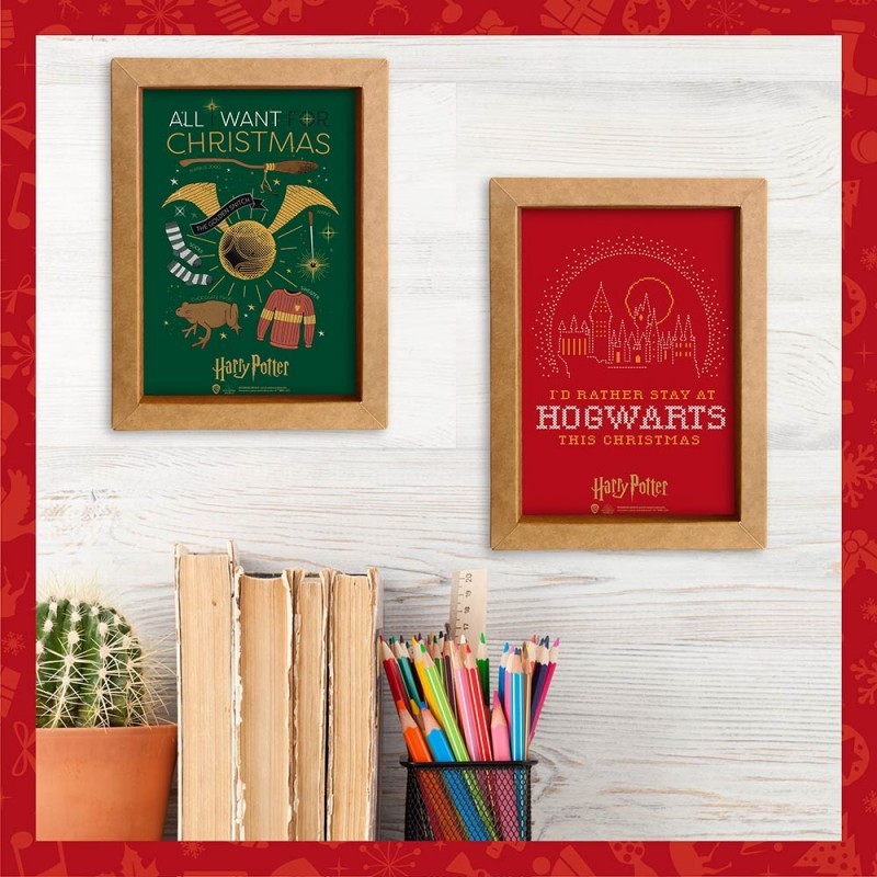Cadre de Noël Harry Potter en kraft