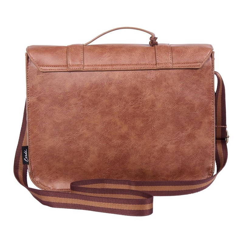 SAC SATCHEL CUIR BRUN VOIE 93/4 CASUAL