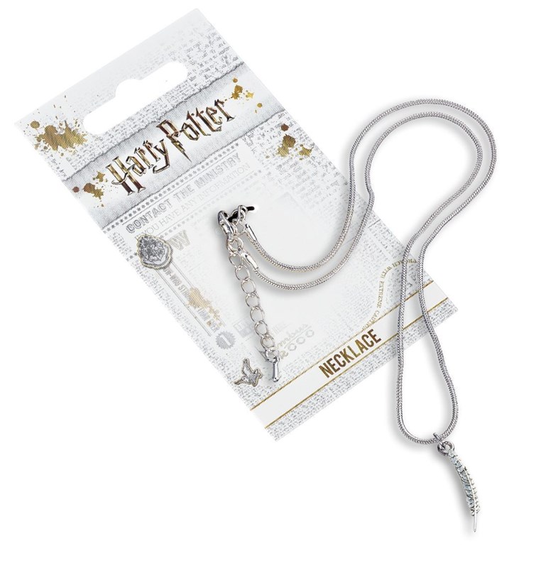 Collier plume Harry Potter plaqué argent