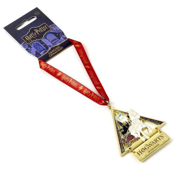 Suspension de sapin Poudlard dans la neige - Harry Potter