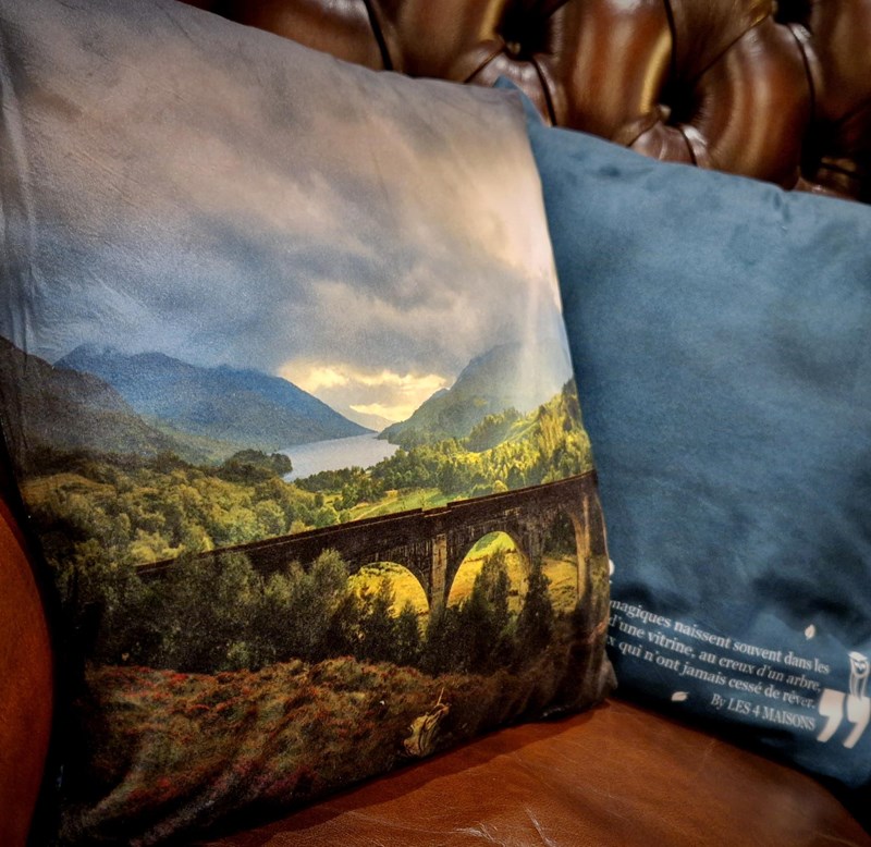 Coussin velours Pitchounet - Viaduc de Glenfinnan