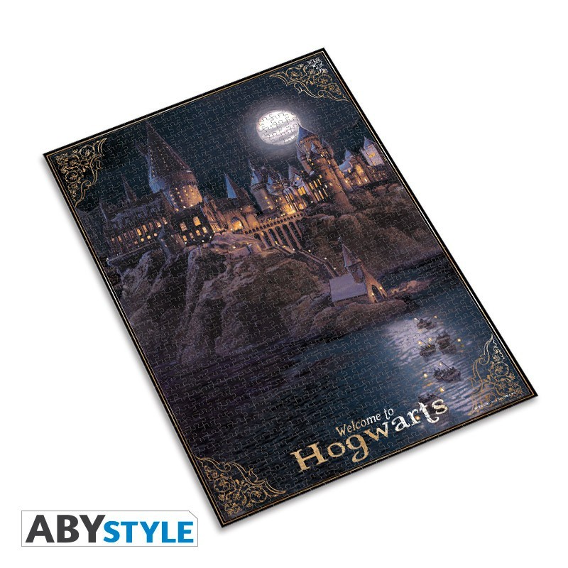 Puzzle 1000 pièces Poudlard et barques - Harry Potter