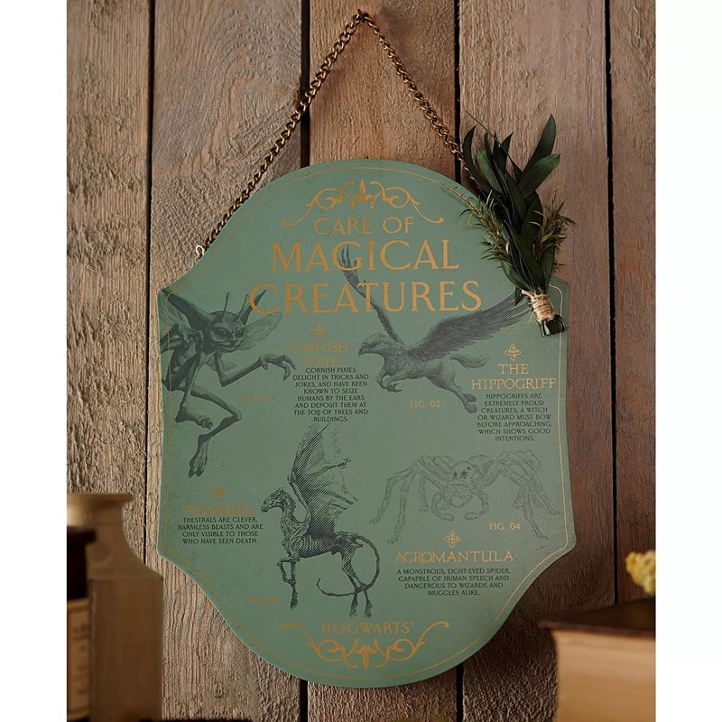 Plaque en bois Herbology Créatures Magiques - Harry Potter