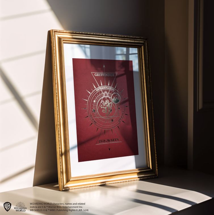 Artprint Gryffondor dorure à chaud - Harry Potter