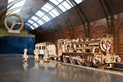 train poudlard express assemblage puzzle bois ugears harry potter