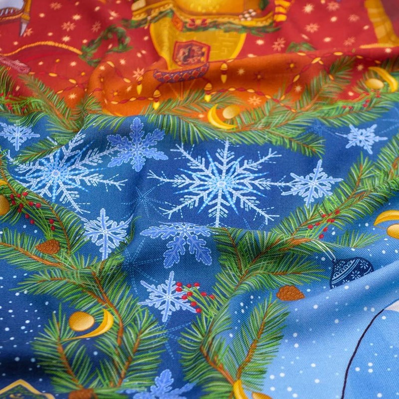 CARRE DE SOIE 120 - NOEL A POUDLARD - MALFROY - HARRY POTTER