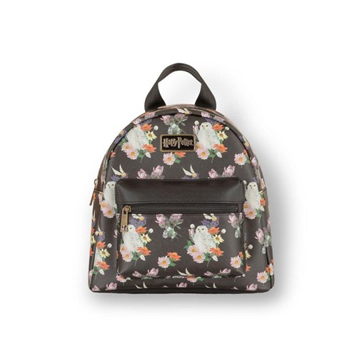 Sac à dos floral Hedwige noir - Harry Potter