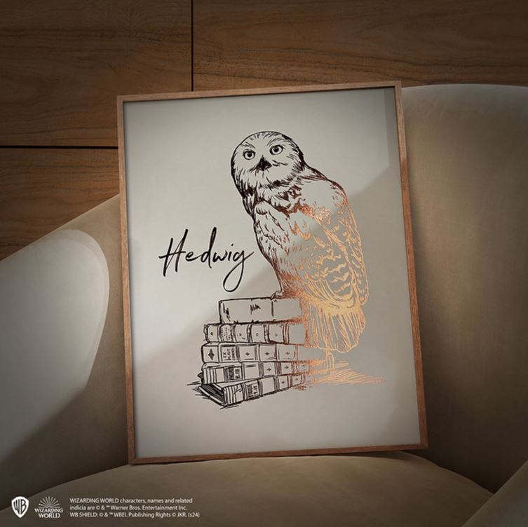 Artprint Hedwige dorure à chaud - Harry Potter