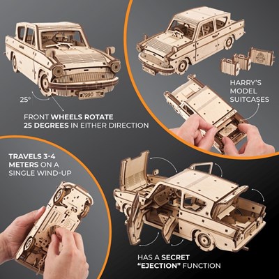 ford anglia assemblage puzzle bois ugears harry potter