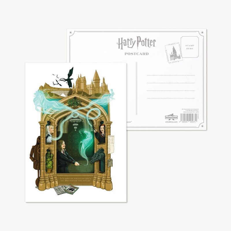 Carte postale Harry Potter par MinaLima - 'It's sort of exciting isn't it? Breaking the rules'