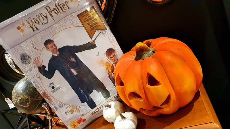 Déguisement adulte Harry Potter + Baguette + Cravate