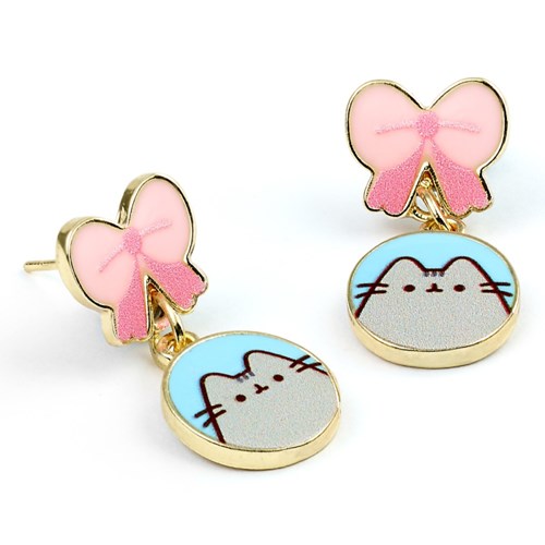 Boucles d'oreilles Pusheen noeuds