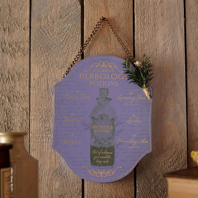 Plaque en bois Herbology Polynectar - Harry Potter