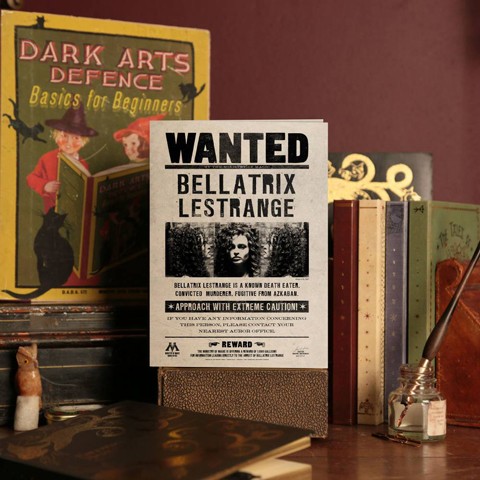 Carte de voeux lenticulaire - Bellatrix Lestrange Wanted