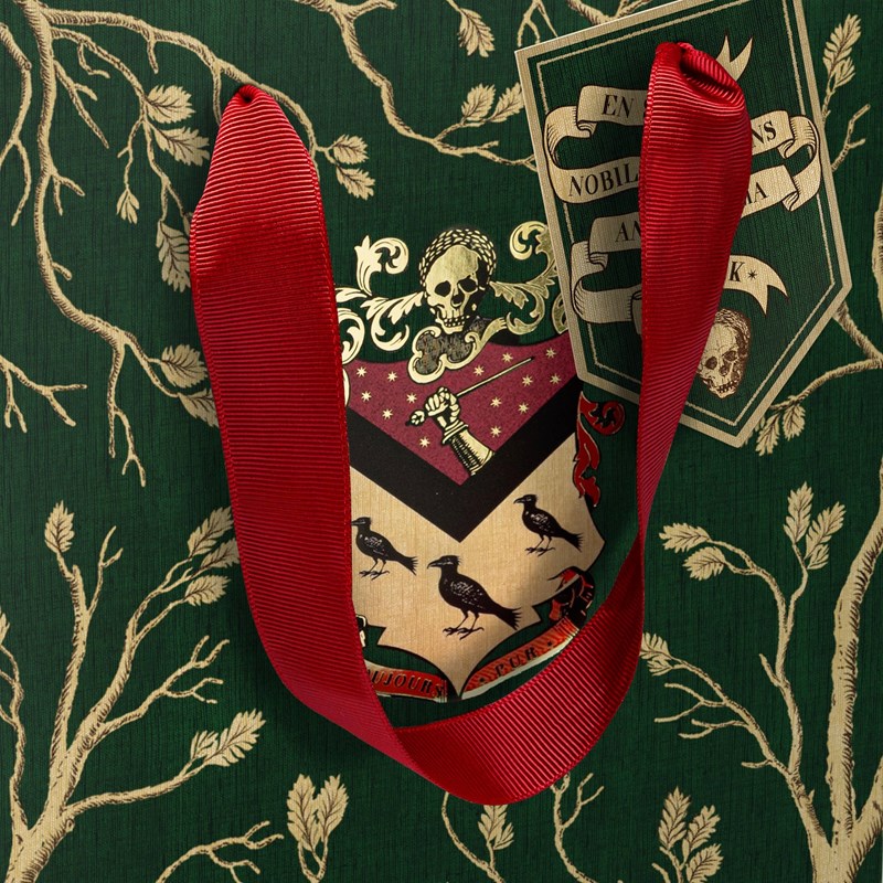 Sac cadeau MEDIUM tapisserie Black MinaLima - Harry Potter