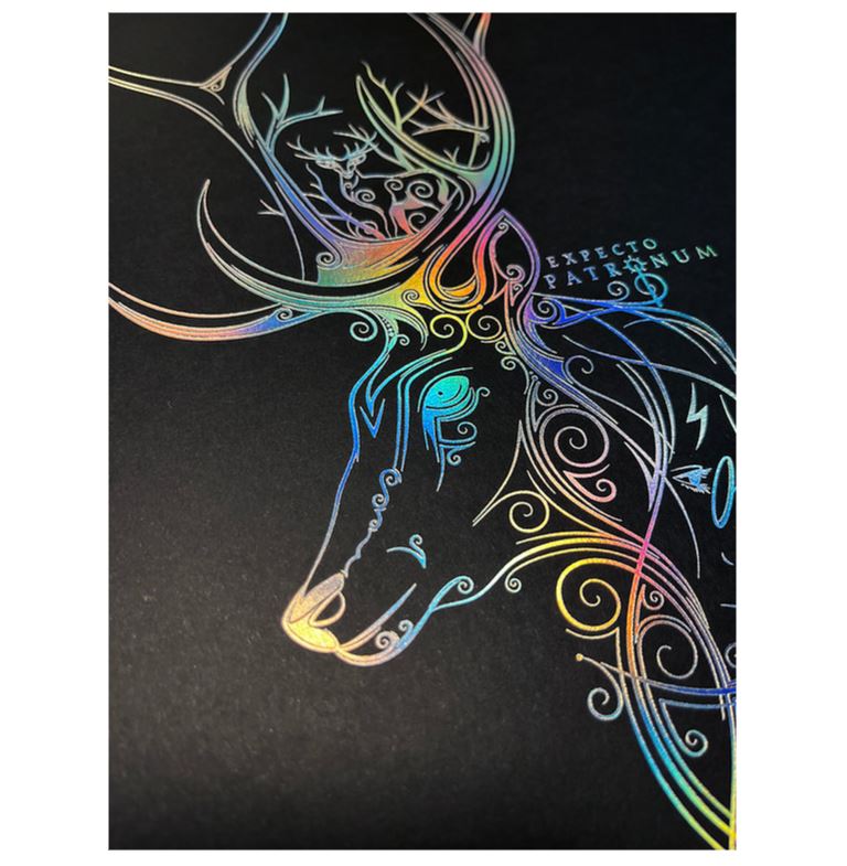 Artprint Patronus dorure à chaud - Harry Potter