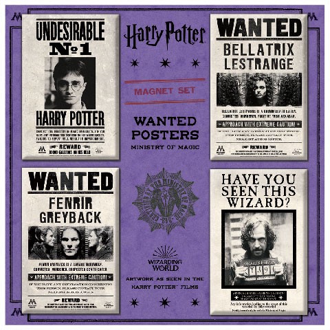 Set magnets Ministry of Magic Wanted Posters