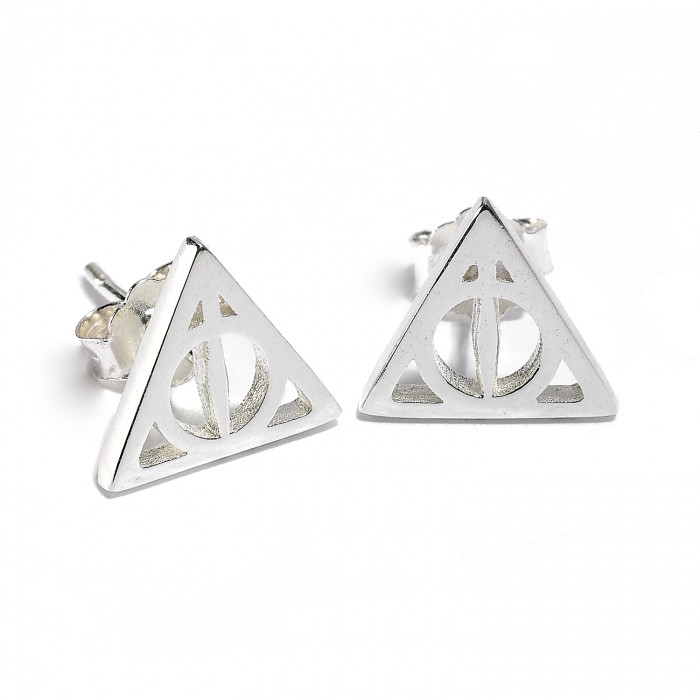 Clous d'oreilles Reliques de la Mort en argent - Harry Potter