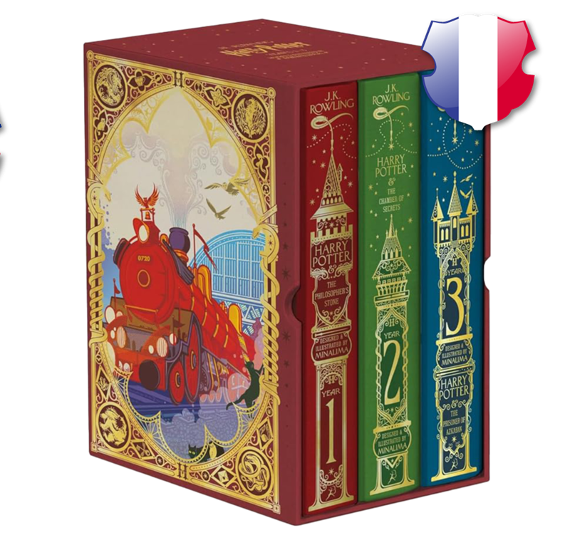 Coffret 3 livres Harry Potter illustrés par MinaLima