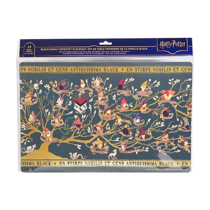 4 sets de table Tapisserie Famille Black - Harry Potter