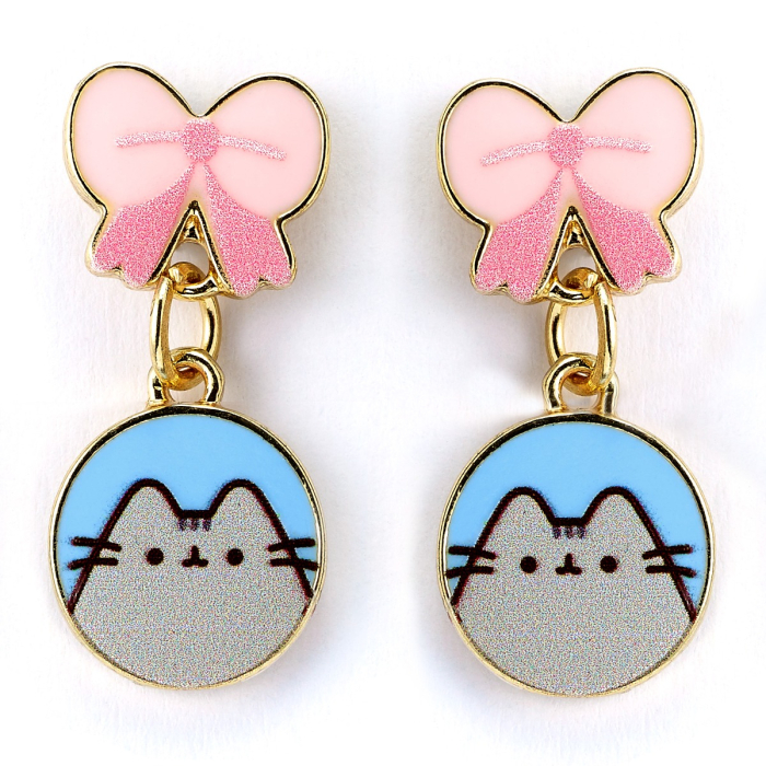 Boucles d'oreilles Pusheen noeuds