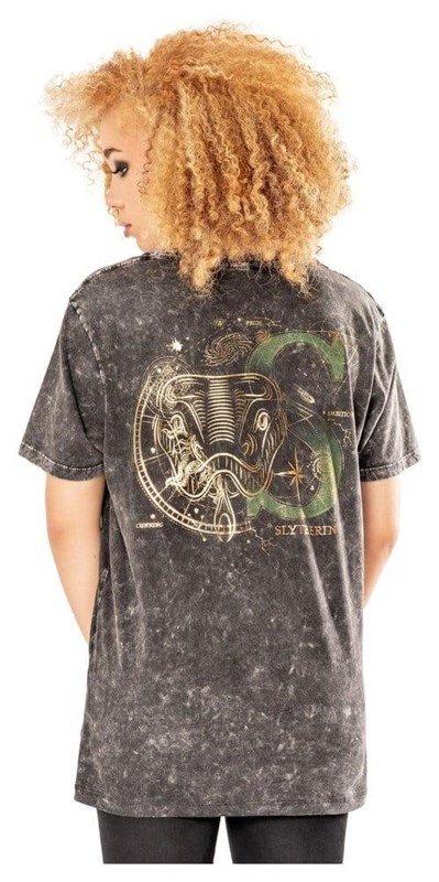 T-SHIRT HARRY POTTER ACID WASH - SERPENTARD