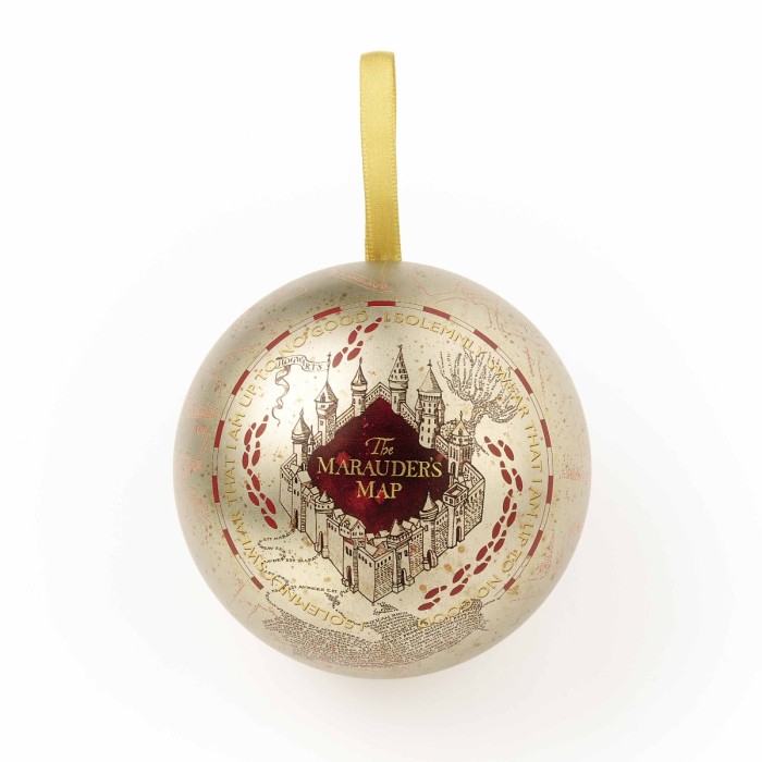 Boule de Noël et pin's Carte du Maraudeur - Harry Potter